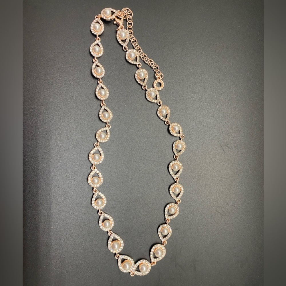 Anne Klein Gold and Silver Pearl Necklace
